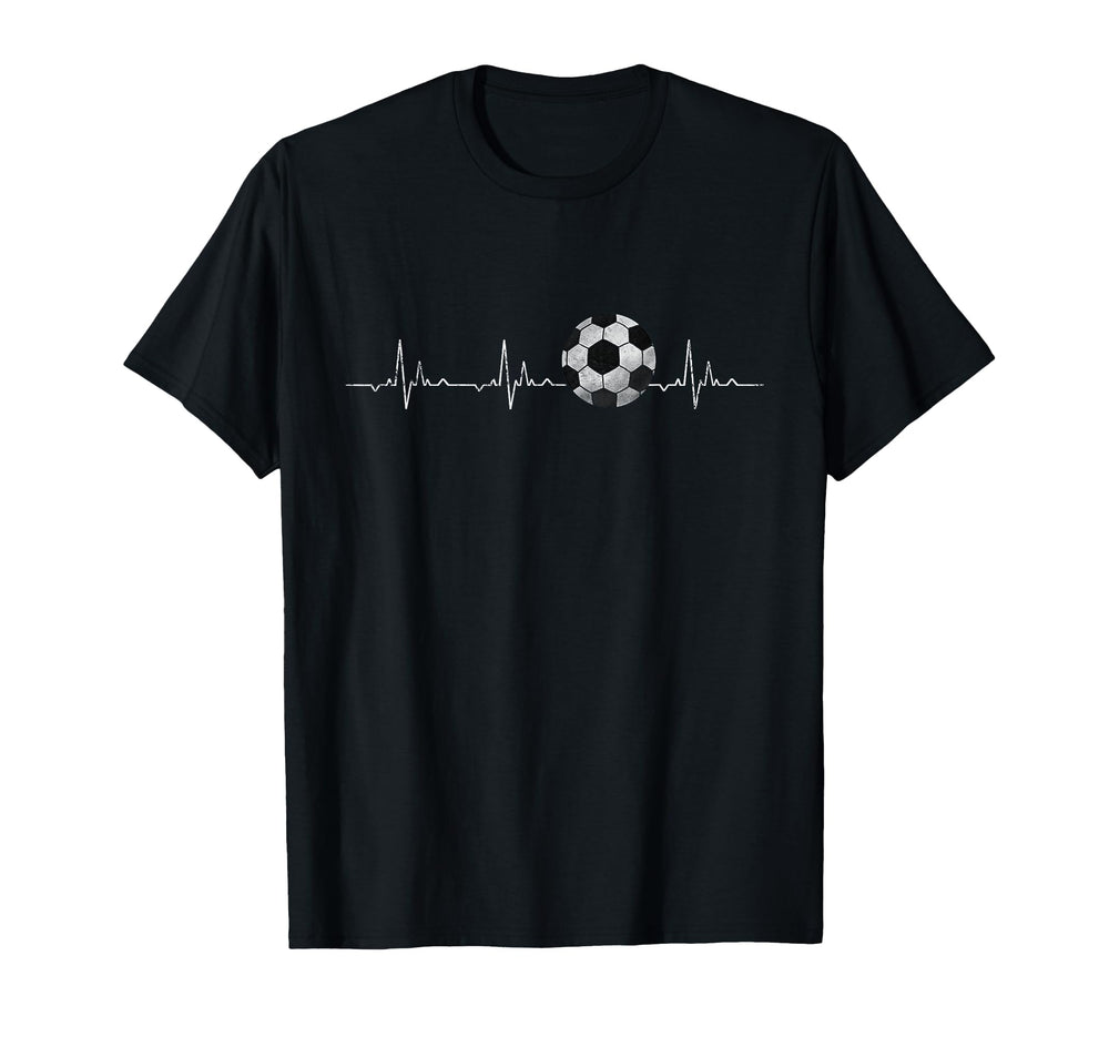 Soccer Ball Heartbeat Funny T-Shirt - Streetwear Style for Adults