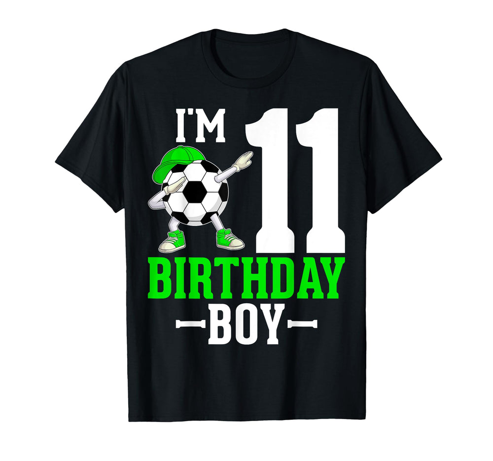 Im 11 Years Old Birthday Dabbing Soccer T-Shirt - Trendy Graphic Unisex