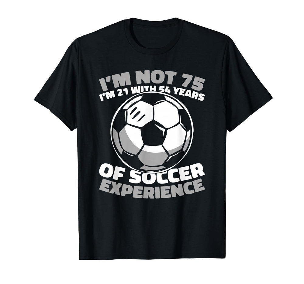 75 Years Old Sports Player Team Soccer T-Shirt - Unique Graphic Unisex