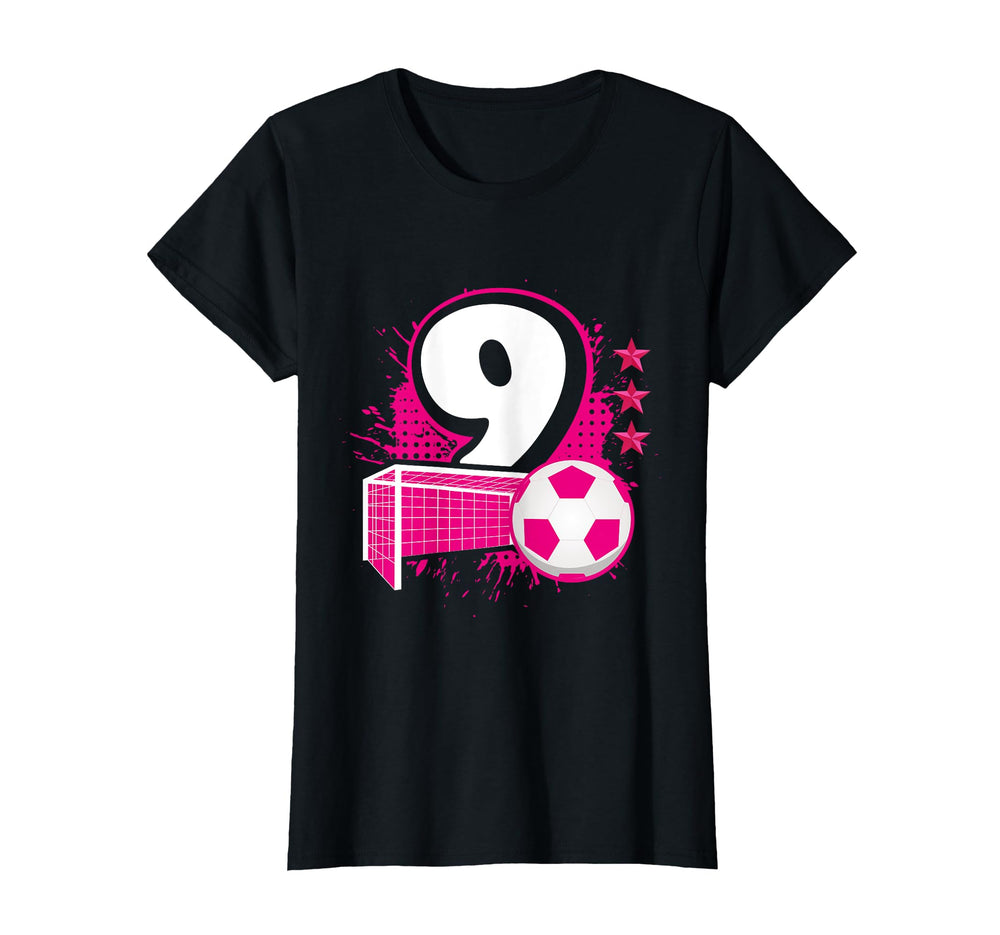 9Th Birthday Soccer Player Football 9 T-Shirt - Graphic Print for Adults