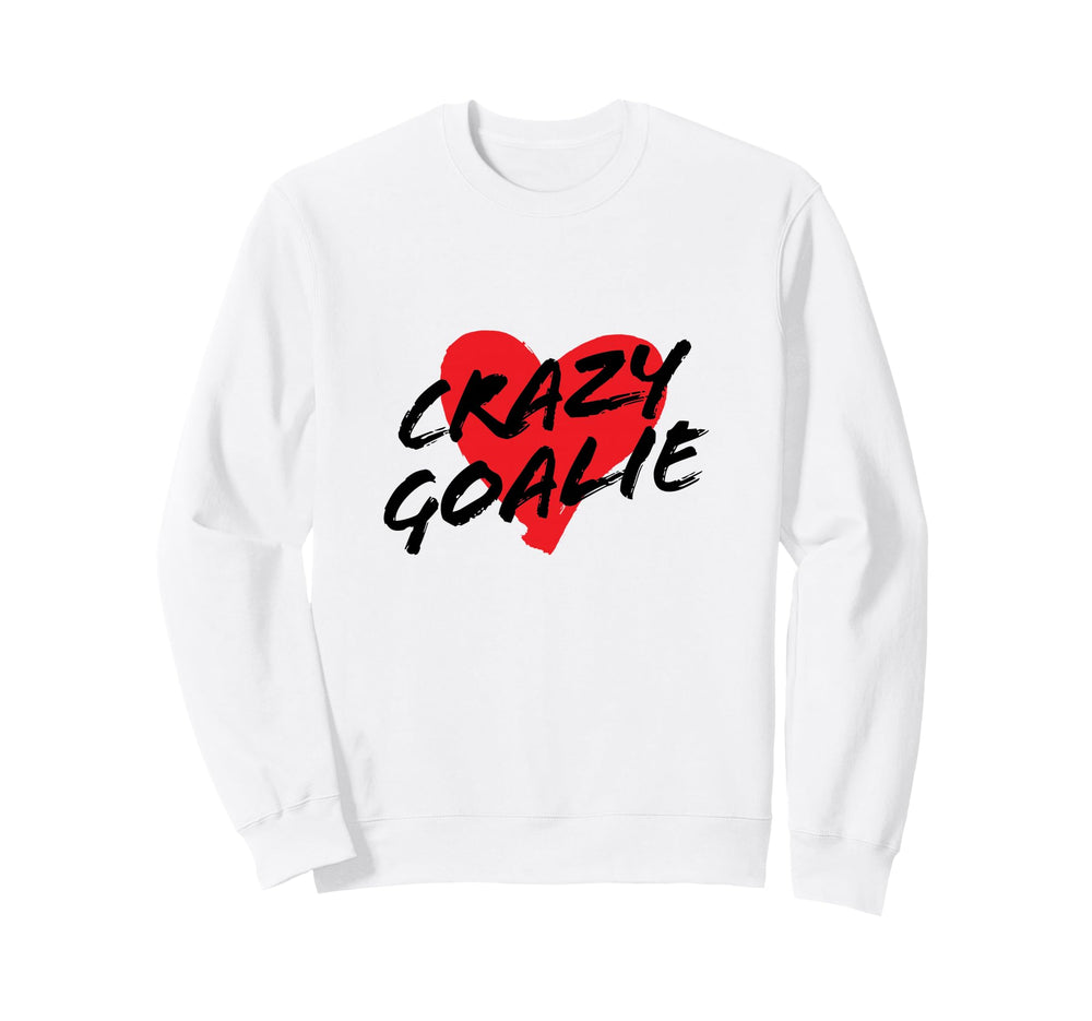 Crazy Soccer Or Hockey Goalie Red Sweatshirt - Graphic Print for Adults