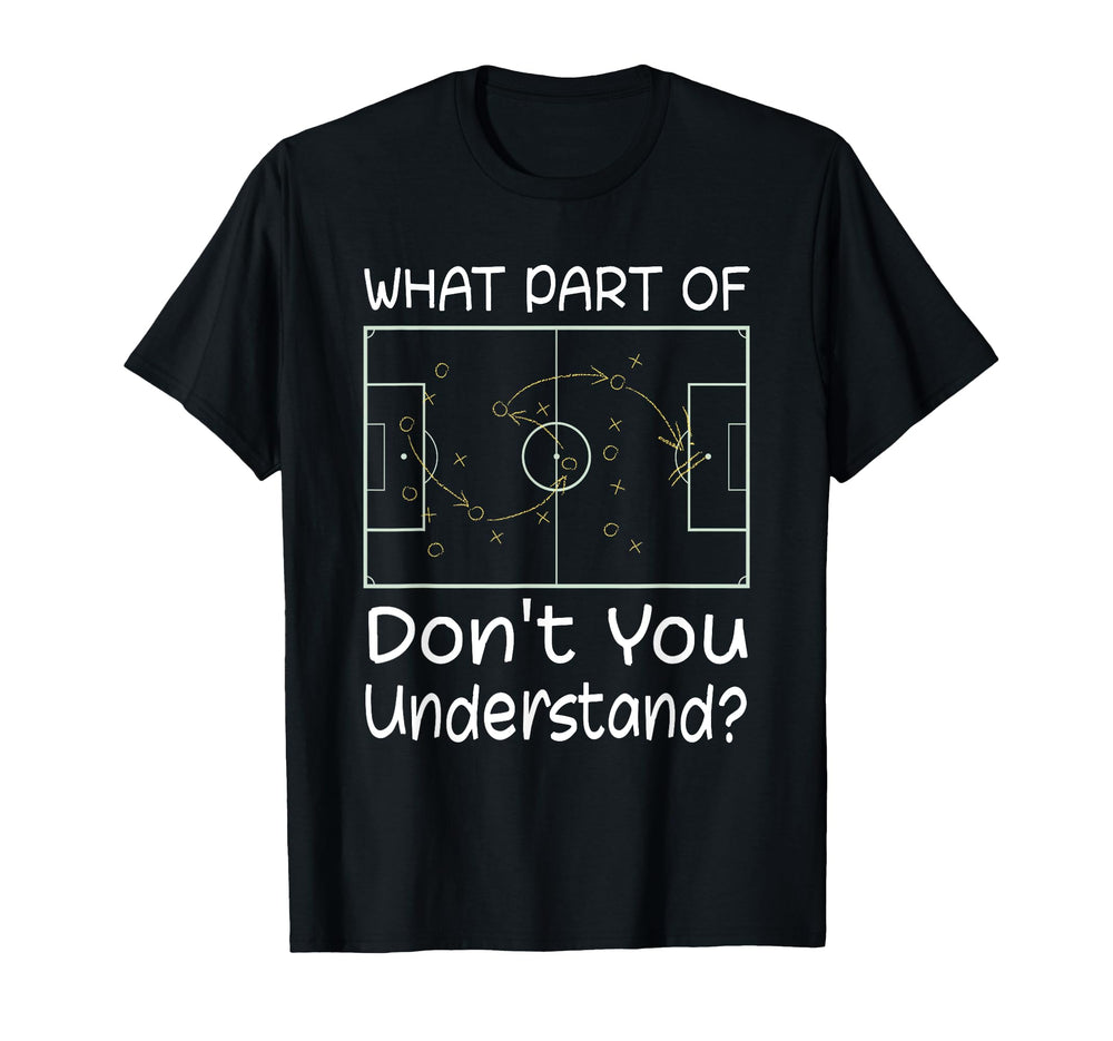 Funny Soccer Coach Tactic Diagram T-Shirt - Streetwear Style for Adults