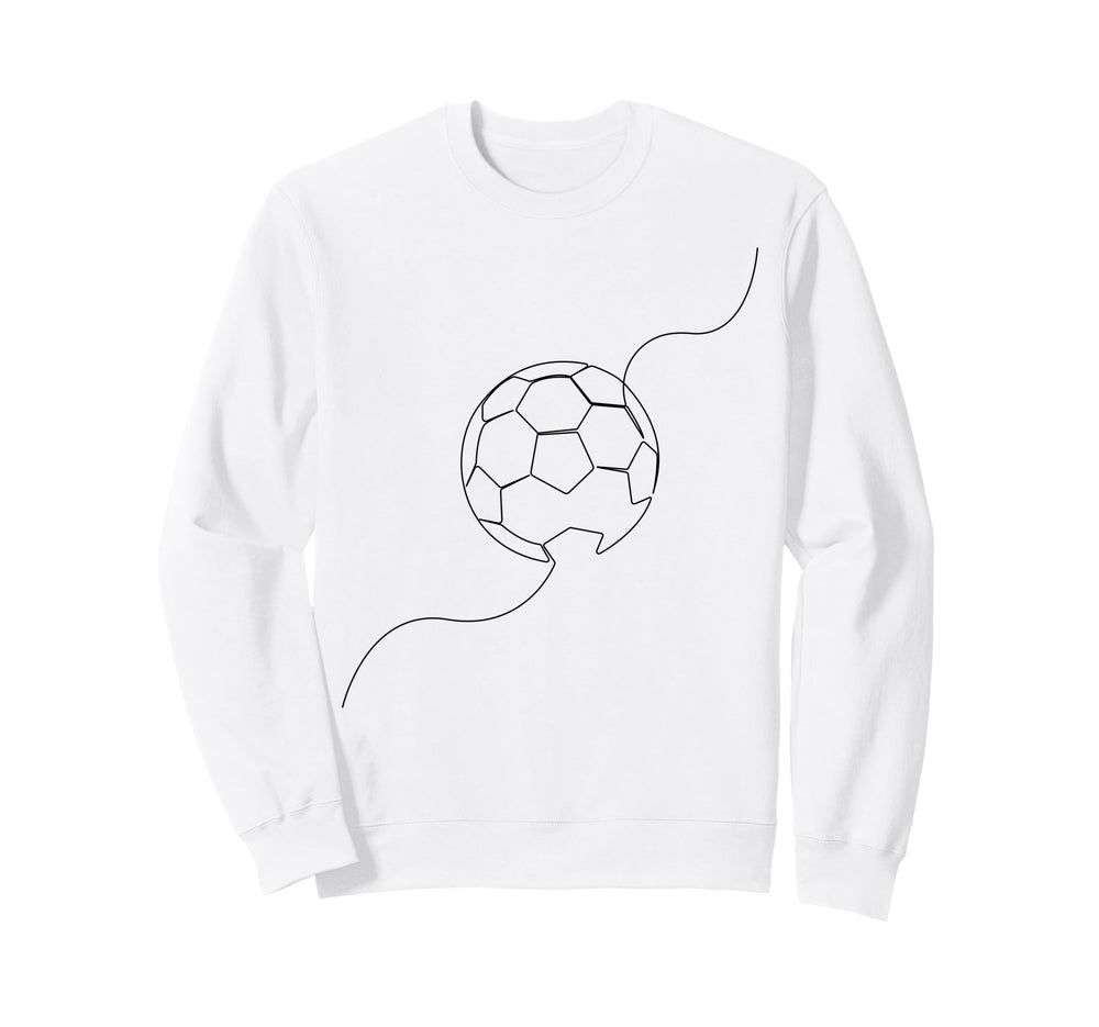 One Line Art Minimalist Soccer Coach Sweatshirt - Trendy Graphic Men Women