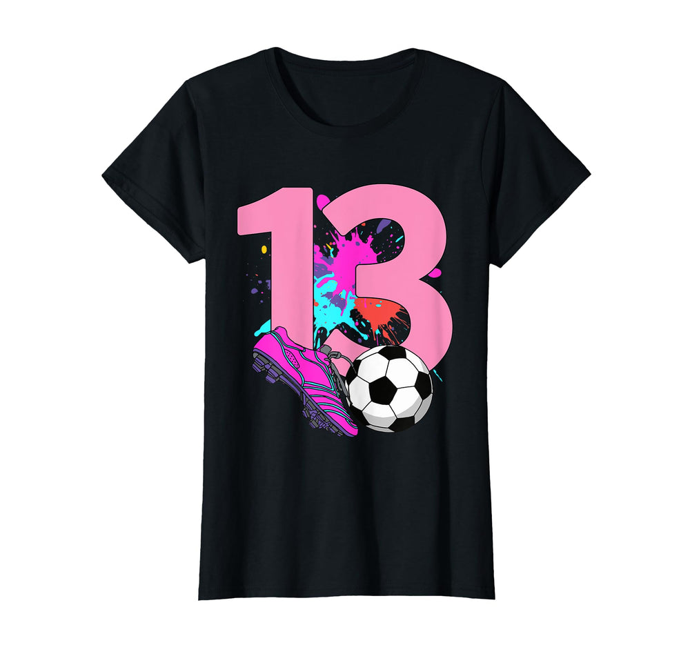 13Th Birthday Soccer Player Football 13 T-Shirt - Unique Graphic Unisex