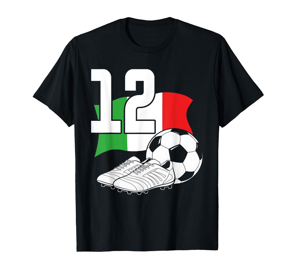 12 Soccer Birthday Gift Soccer Fan T-Shirt - Streetwear Style Unisex