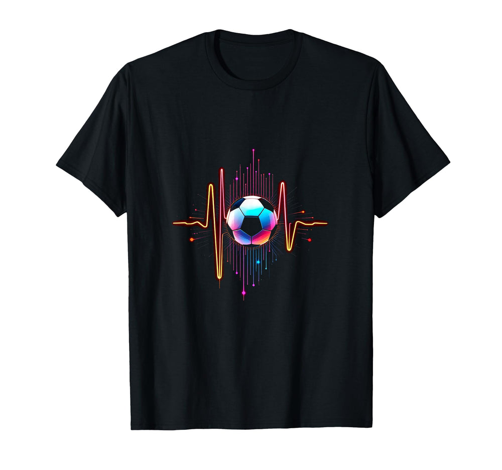 Soccer Ball Heartbeat T-Shirt - Custom Art Print Unisex