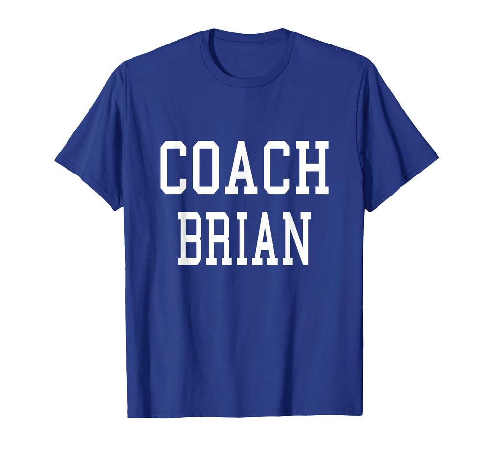 Coach Brian Custom Football Soccer T-Shirt - Minimalist Print for Adults