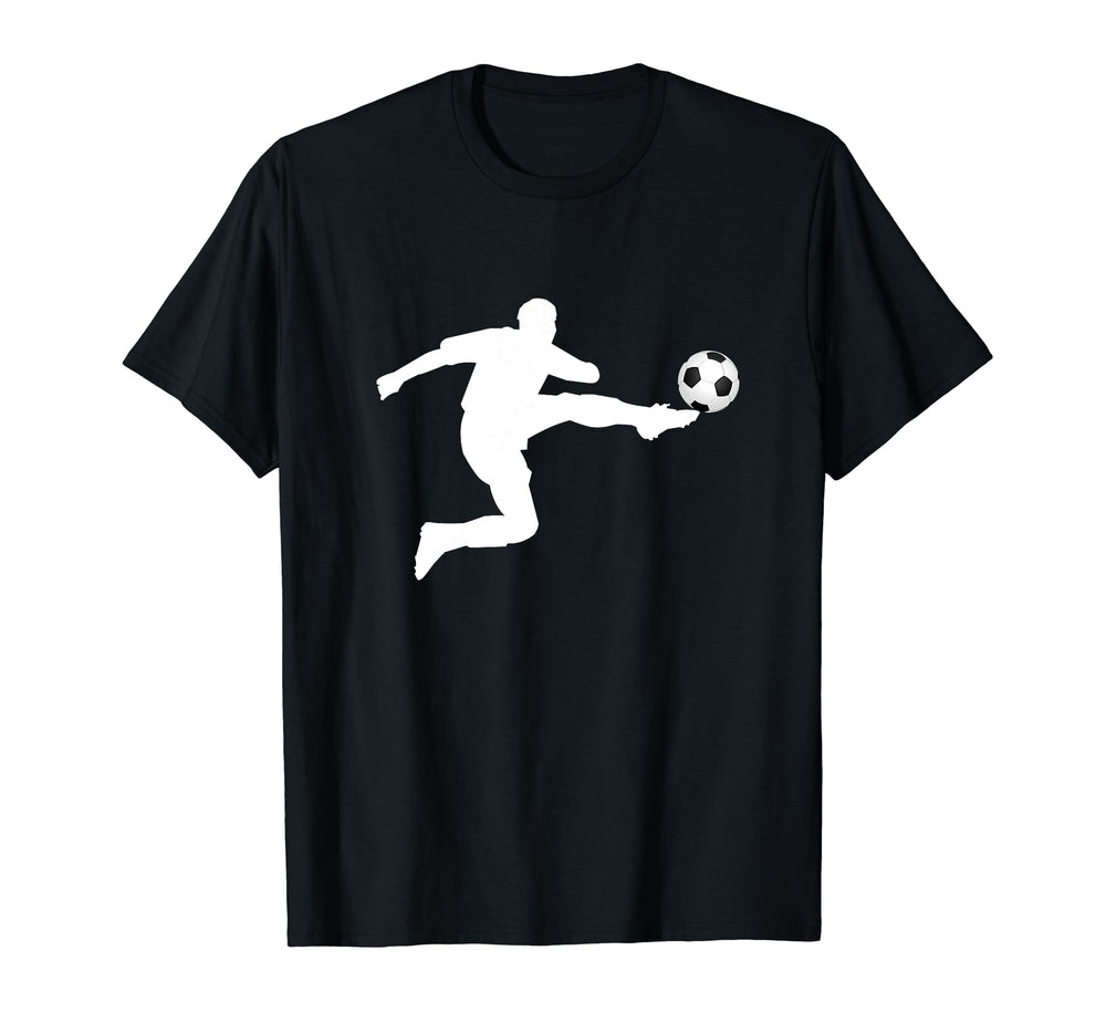 Soccer Striker Silhouette T-Shirt - Unique Graphic Unisex