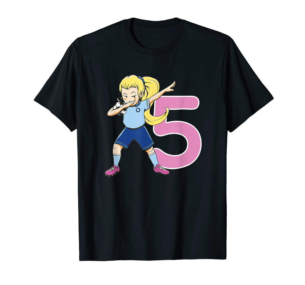 Soccer Im 5 Years Childs Birthday T-Shirt - Casual Everyday Wear for Adults