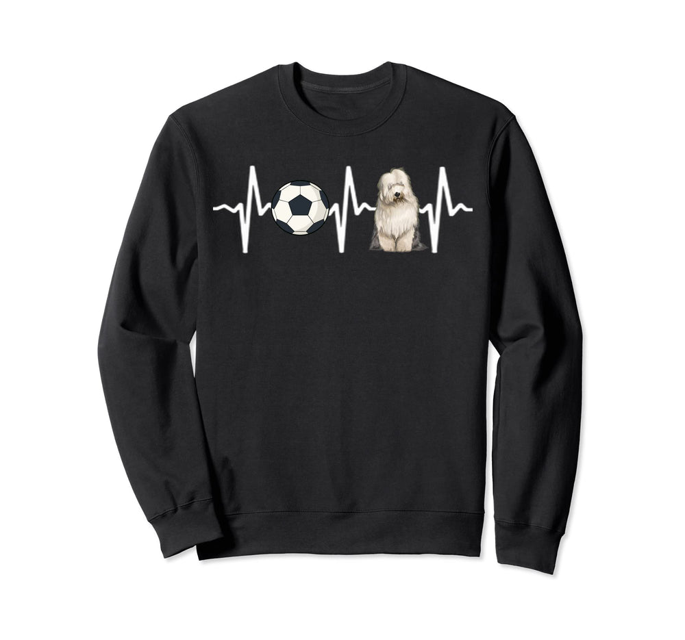 Soccer Old English Sheepdog Sweatshirt - Unique Graphic for Adults