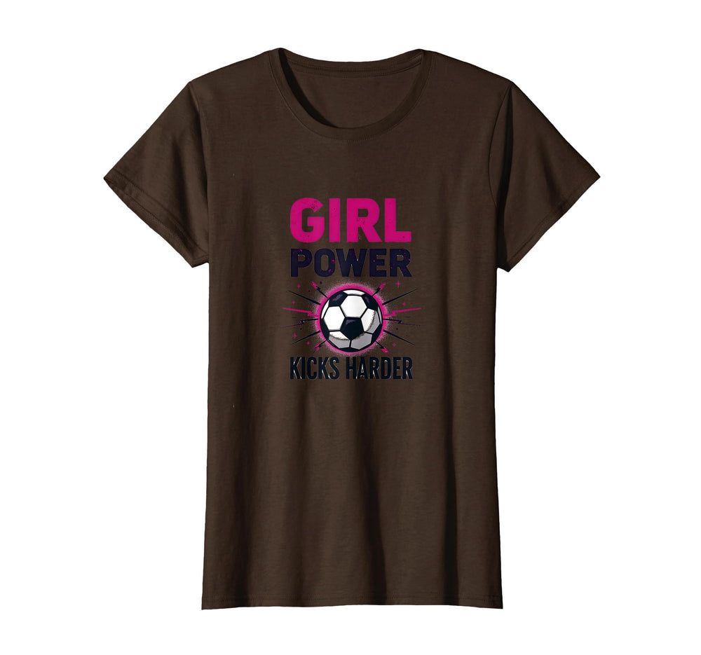 Power Kicks Harder Soccer T-Shirt - Custom Art Print Unisex