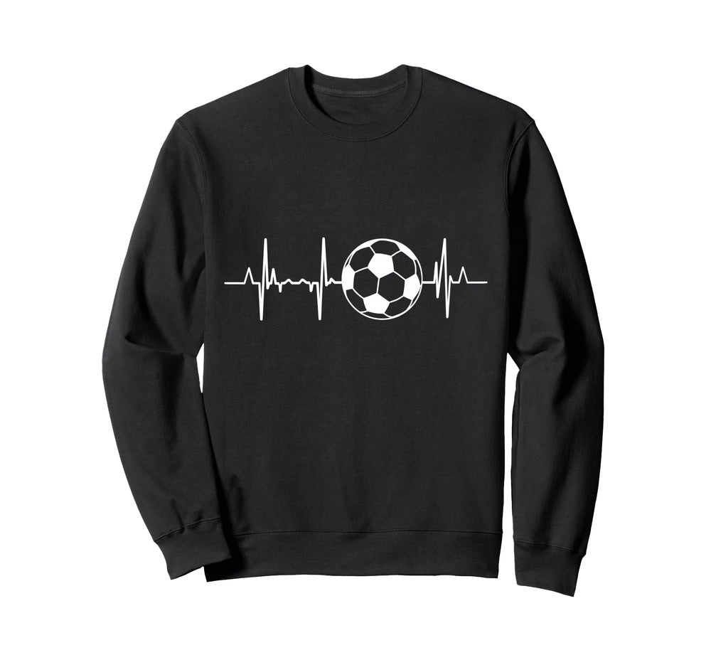 Soccer Heartbeat Sweatshirt - Casual Everyday Wear Men Women