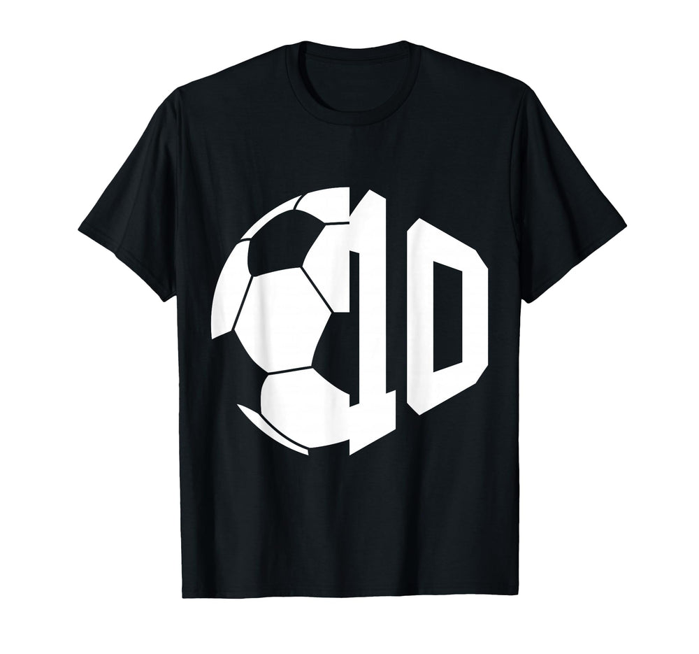 Number 10 Years Soccer 10Th Birthday T-Shirt - Streetwear Style Unisex