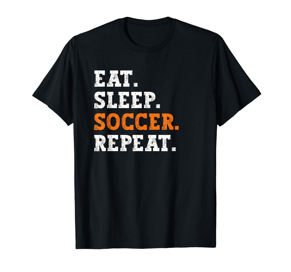 Eat Sleep Soccer Repeat Sports T-Shirt - Aesthetic Graphic for Adults