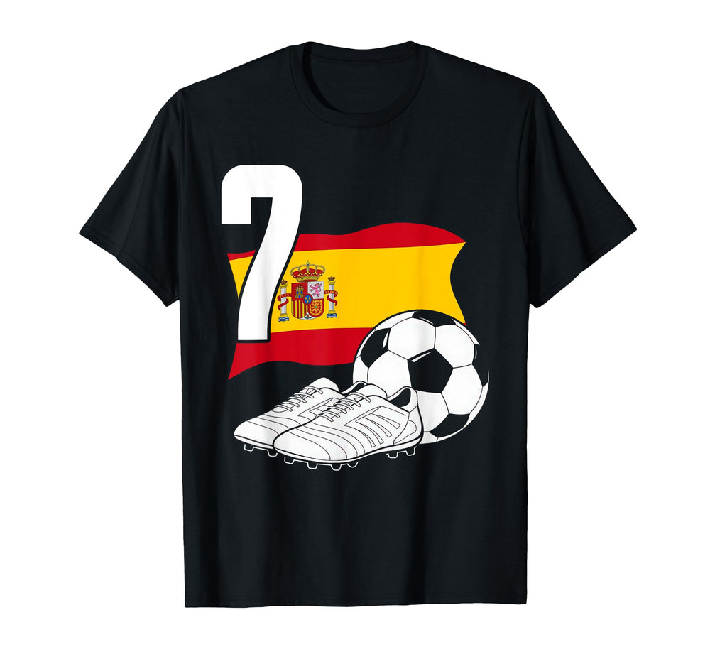 7 Soccer Birthday Gift Soccer Fan T-Shirt - Fun Novelty Design Men Women