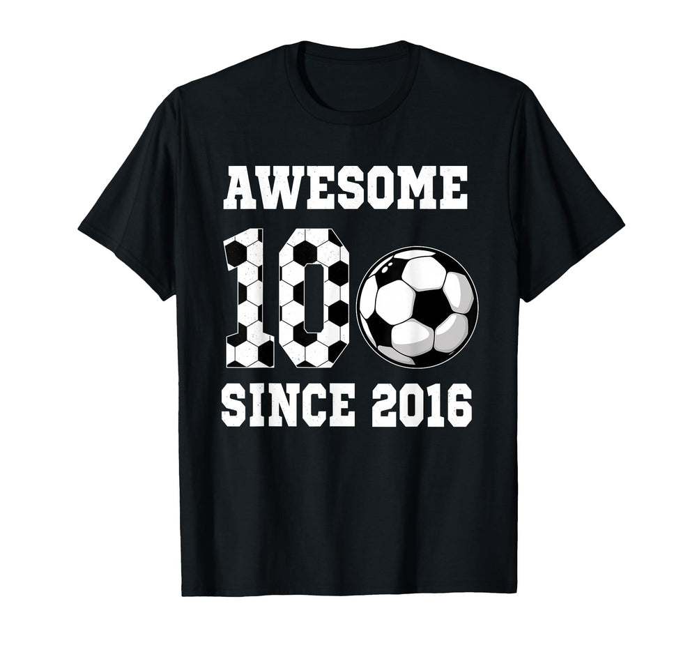 10 Years Old Birthday Soccer Awesome T-Shirt - Trendy Graphic Men Women