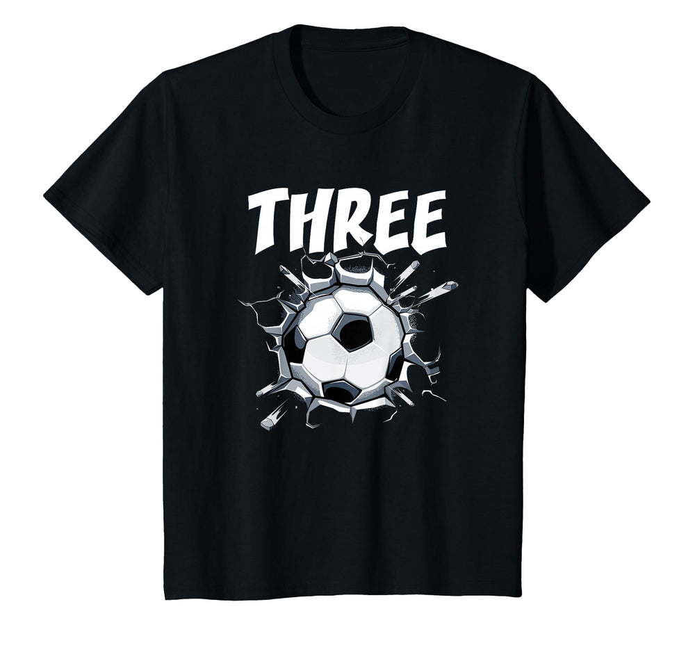 3 Year Old Soccer Birthday Party T-Shirt - Novelty Apparel for Adults