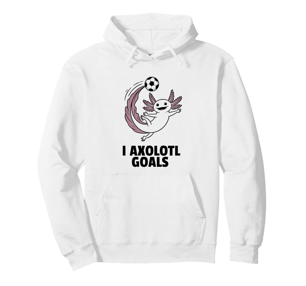Minimalist Axolotl Soccer Player And Hoodie - Graphic Print Unisex