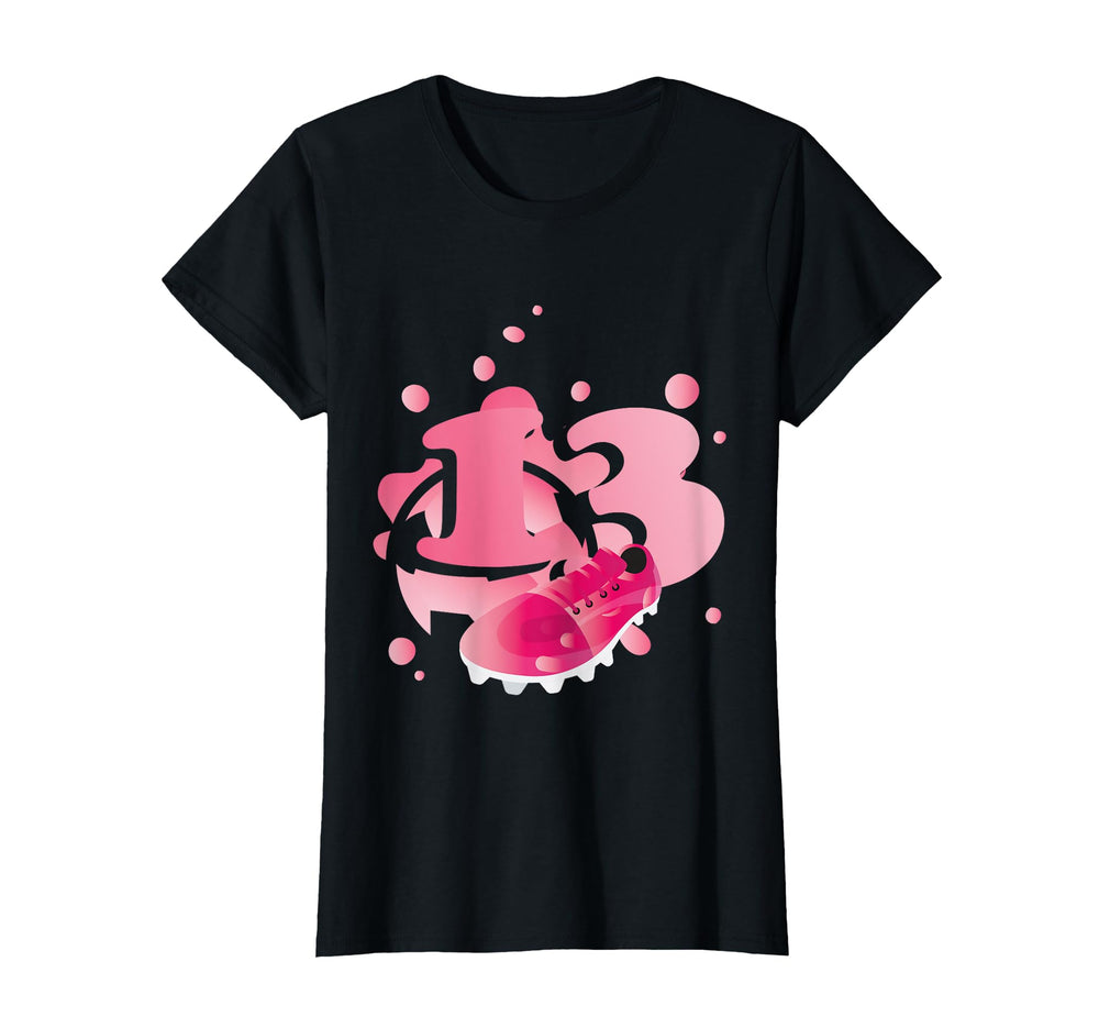 13Th Birthday Soccer Player Football 13 T-Shirt - Graphic Print for Adults