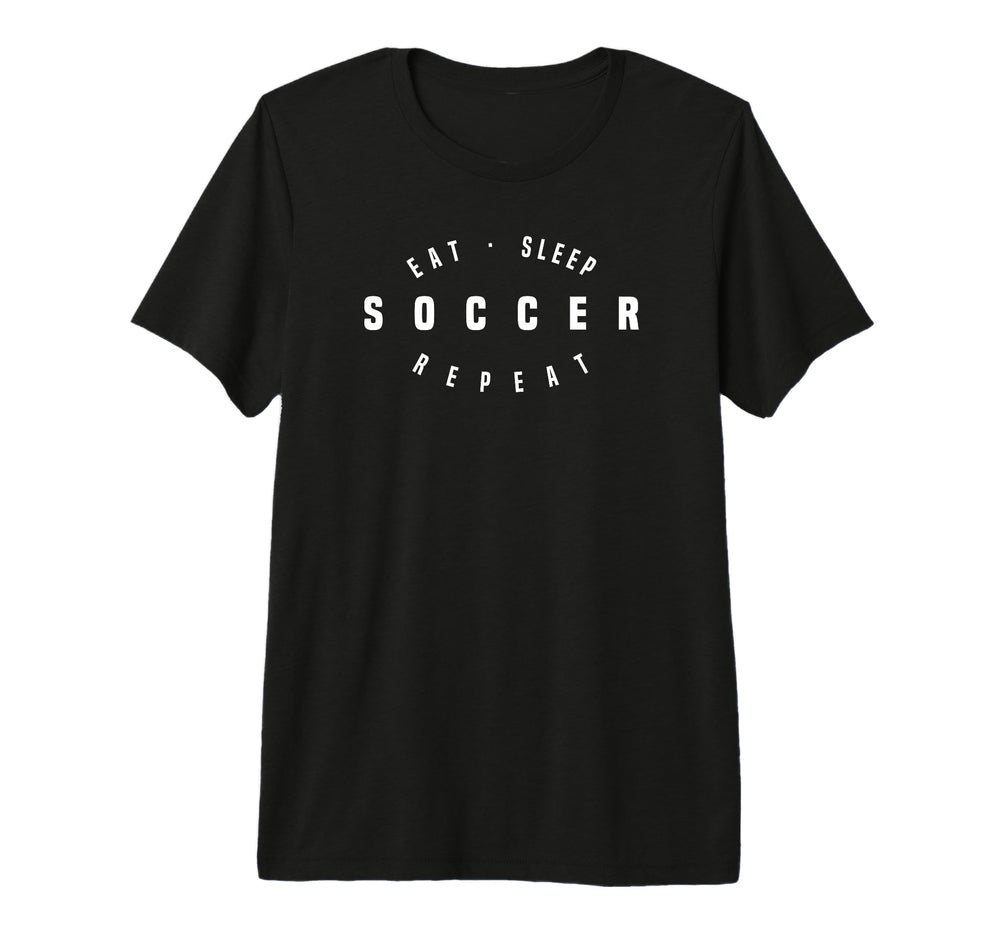 Eat Sleep Soccer Repeat Soccer Players T-Shirt - Trendy Graphic Men Women