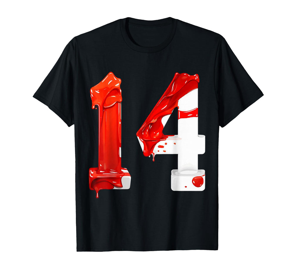 Number 14 Years Old 14Th Birthday T-Shirt - Aesthetic Graphic Men Women