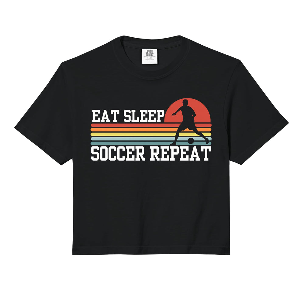 Eat Sleep Soccer Repeat Comfort T-Shirt - Casual Everyday Wear for Adults