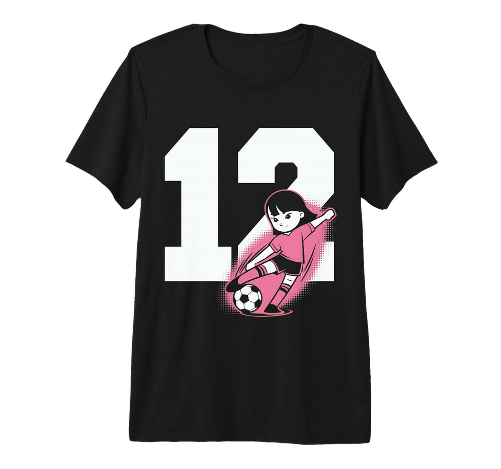 12 Soccer Birthday Gift Soccer Fan T-Shirt - Custom Art Print for Adults