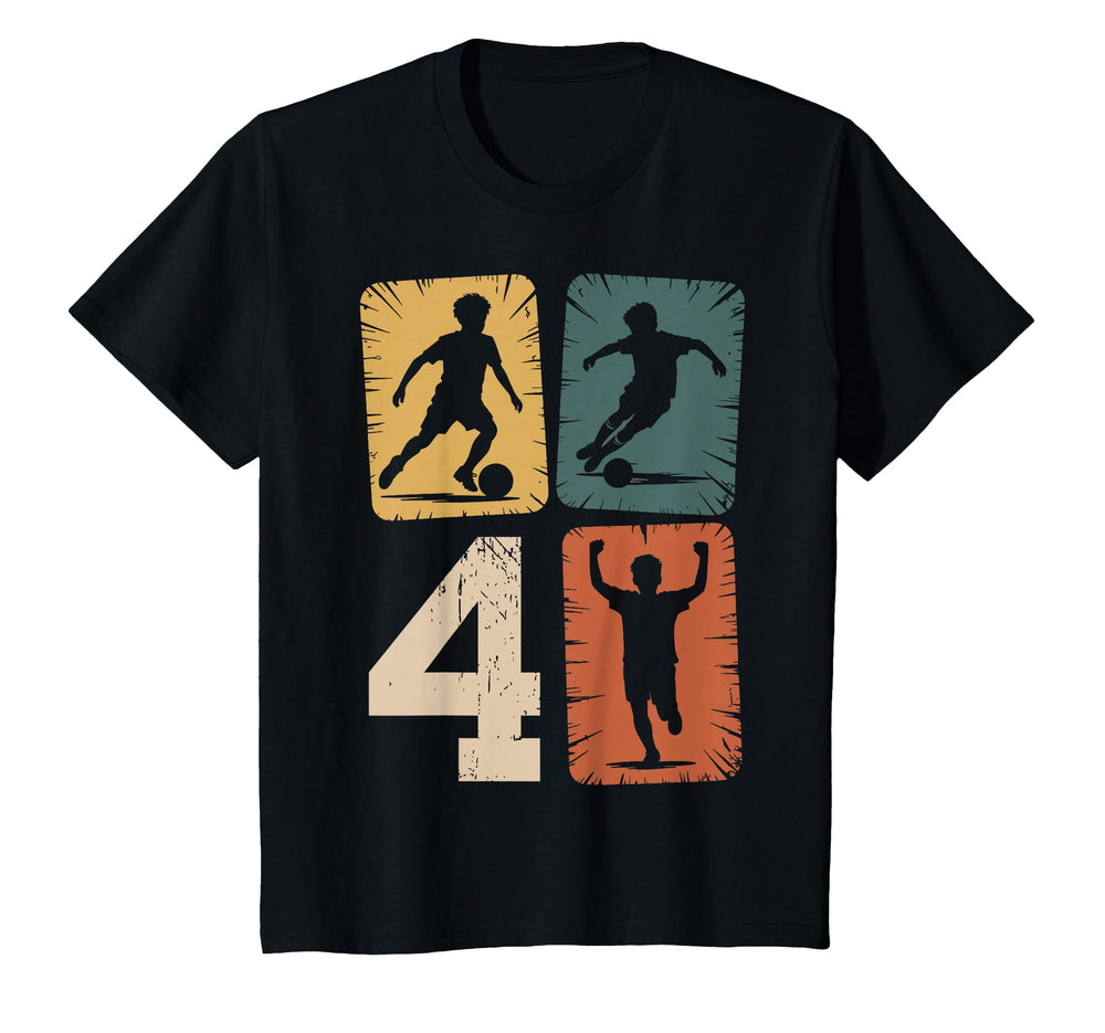 4Th Birthday 4 Soccer Player Soccer T-Shirt - Novelty Apparel for Adults