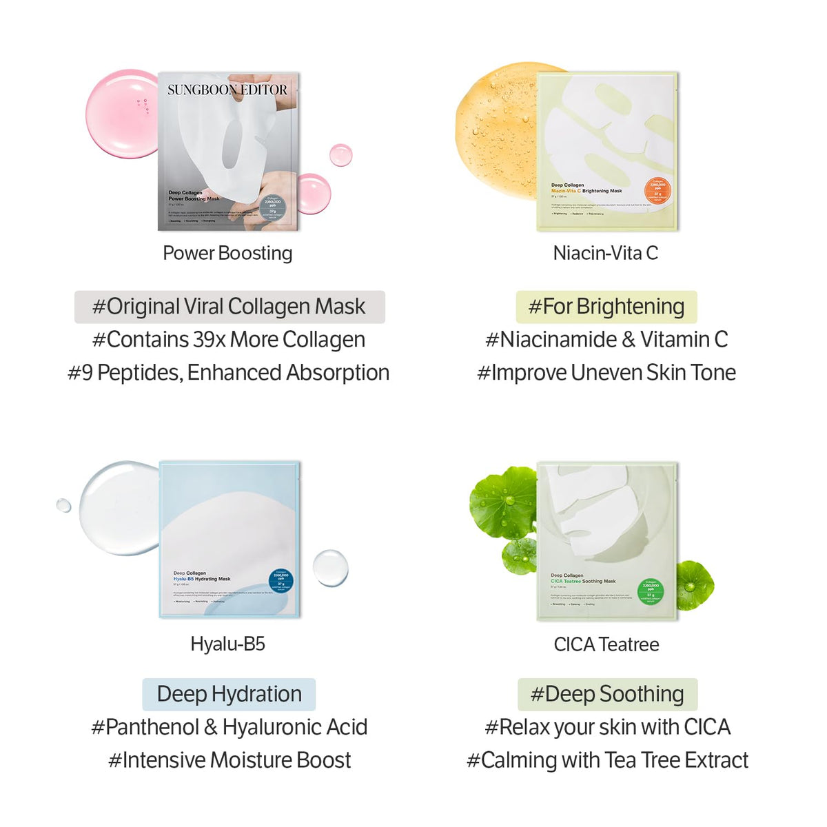 Sungboon Editor Deep Collagen Niacin-Vita C Brightening Mask - Snipetell