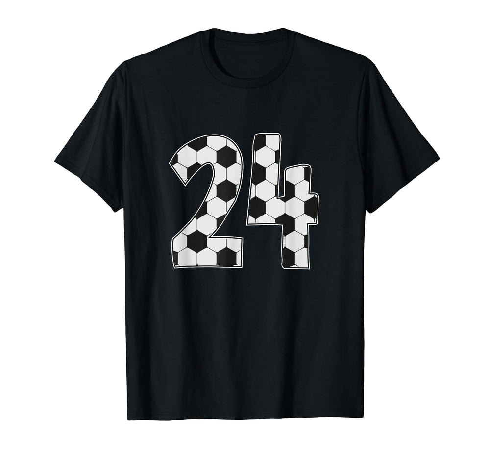 Soccer Player Number 24 Twenty Four T-Shirt - Unique Graphic Men Women