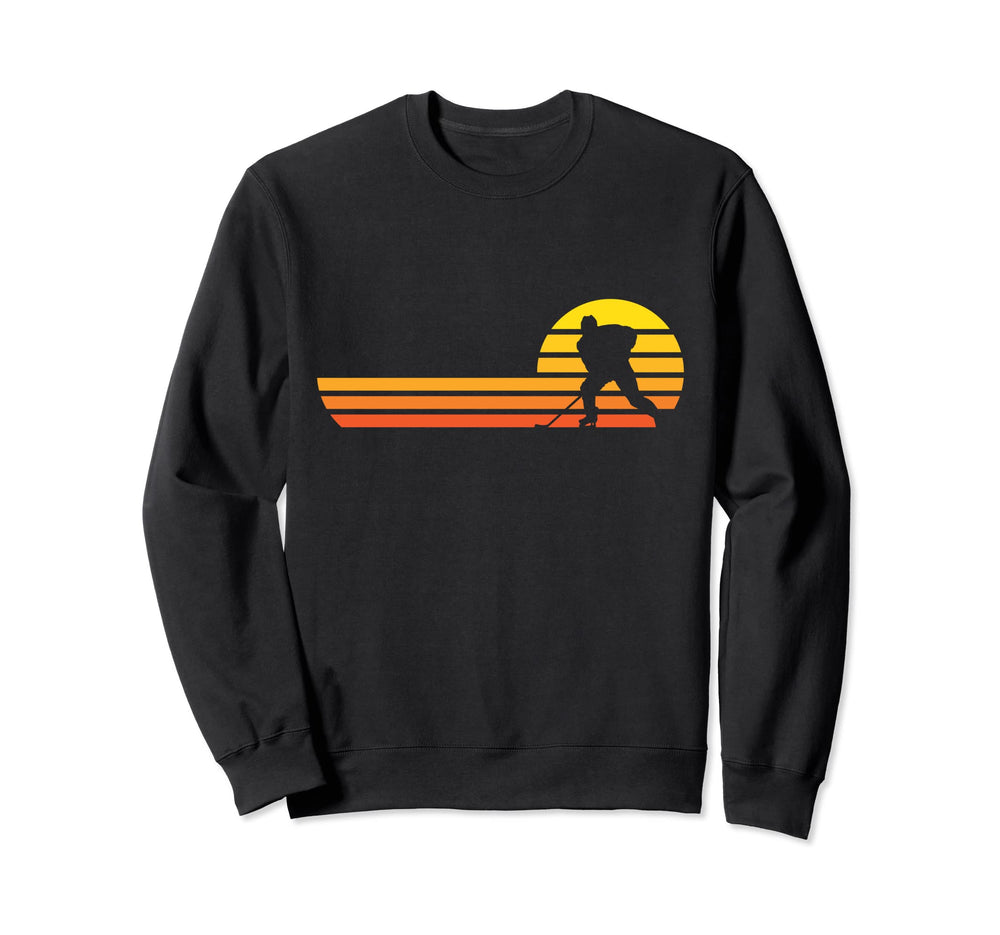 Vinatage Ice Hockey Player Coach Winter Sweatshirt - Unique Graphic Unisex