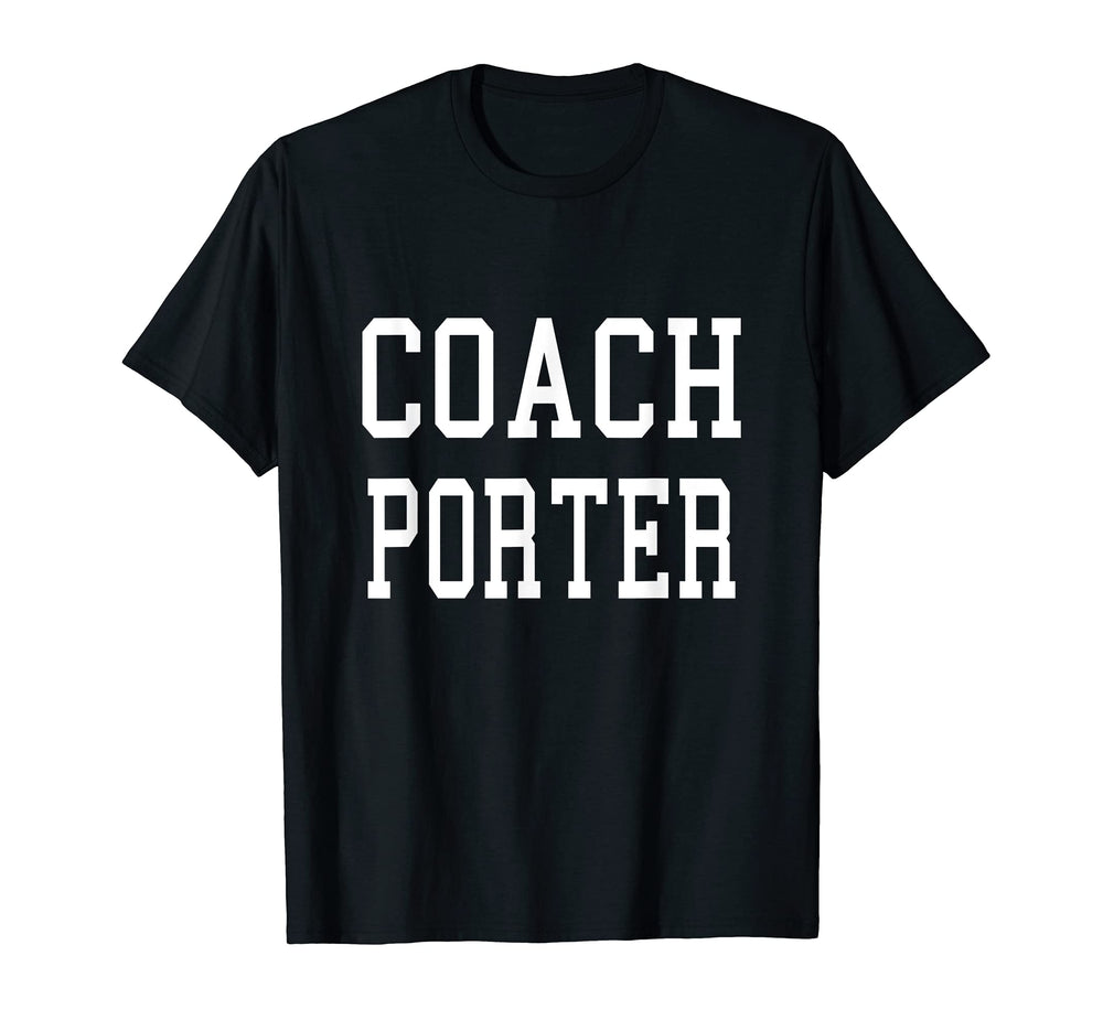 Coach Porter Custom Football Soccer T-Shirt - Trendy Graphic Men Women