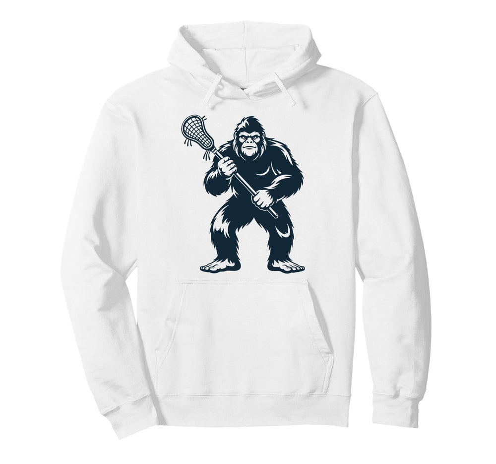 Lacrosse Bigfoot Lax Sasquatch Hoodie - Aesthetic Graphic for Adults
