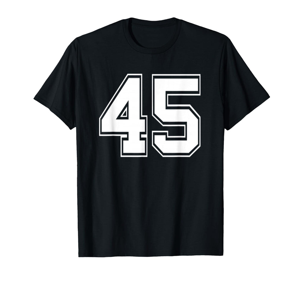 Number 45 Baseball Football T-Shirt - Casual Everyday Wear for Adults