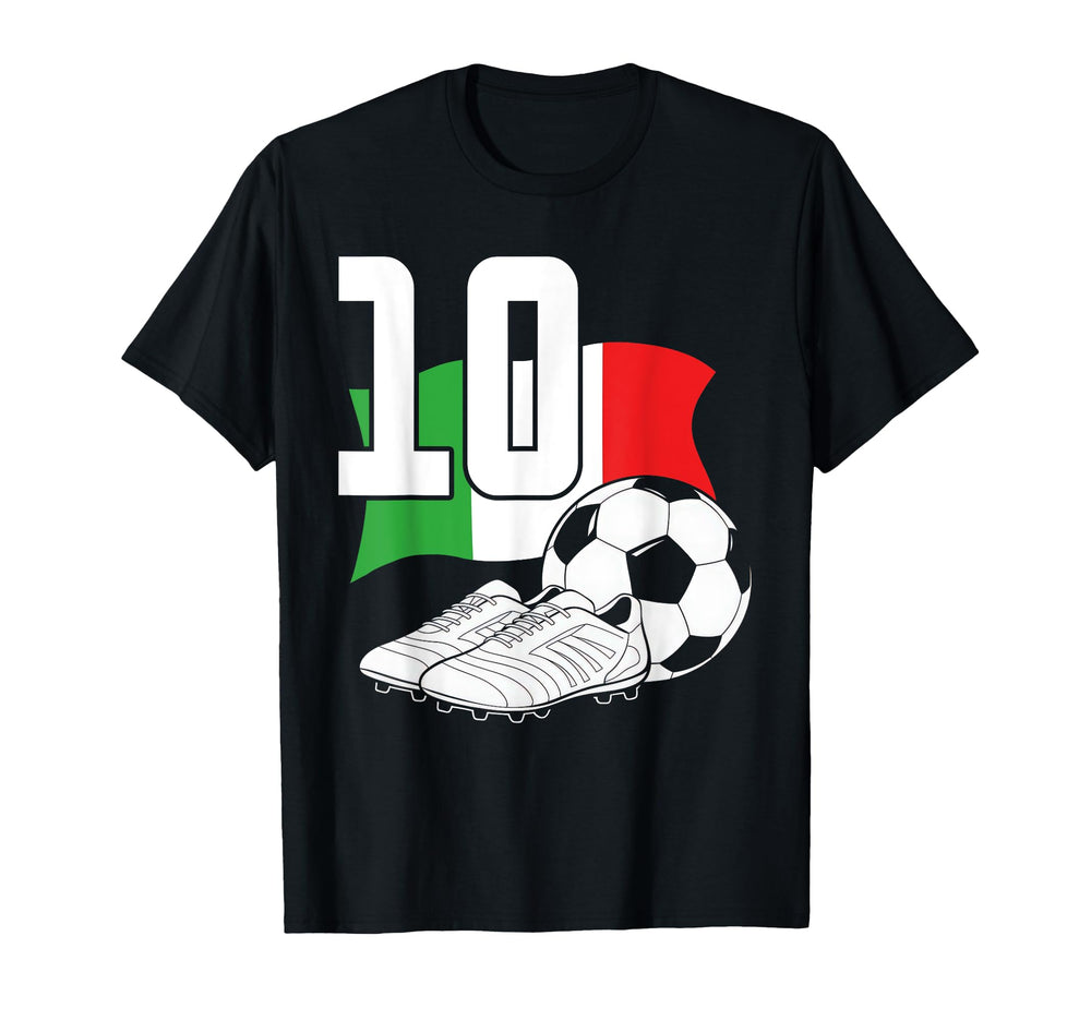10 Soccer Birthday Gift Soccer Fan Sports T-Shirt - Unique Graphic Unisex