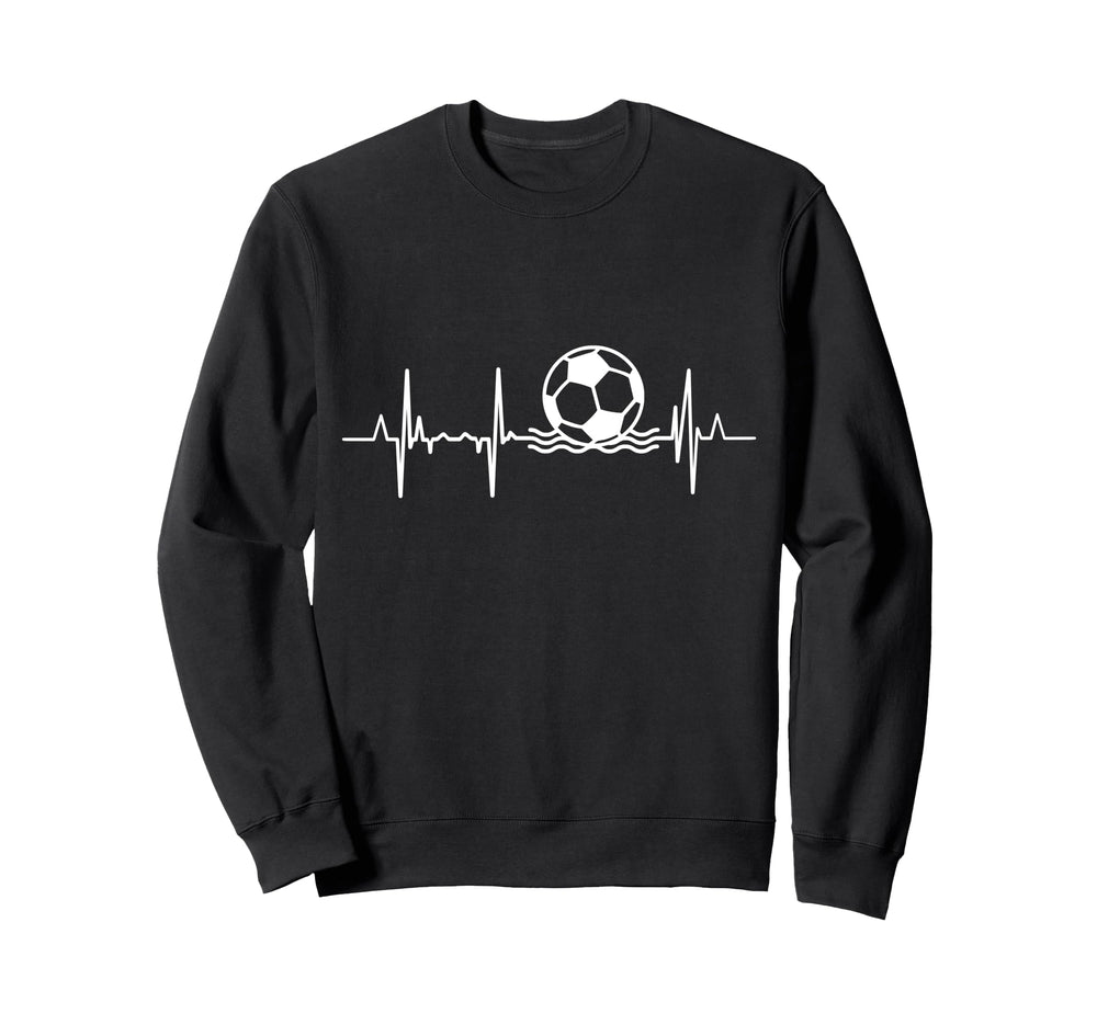 My Heart Beats Beach Soccer Sweatshirt - Trendy Graphic for Adults