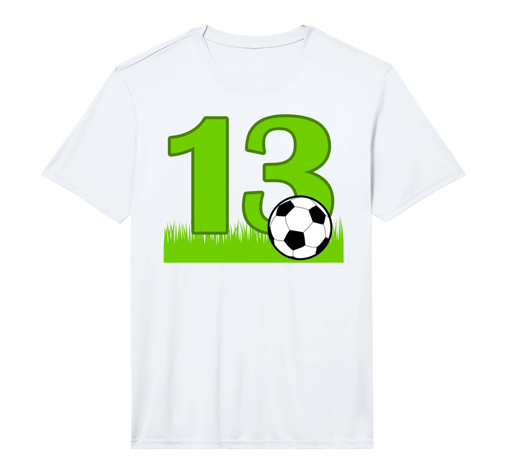13Th Birthday Soccer 13 Years Old T-Shirt - Custom Art Print for Adults