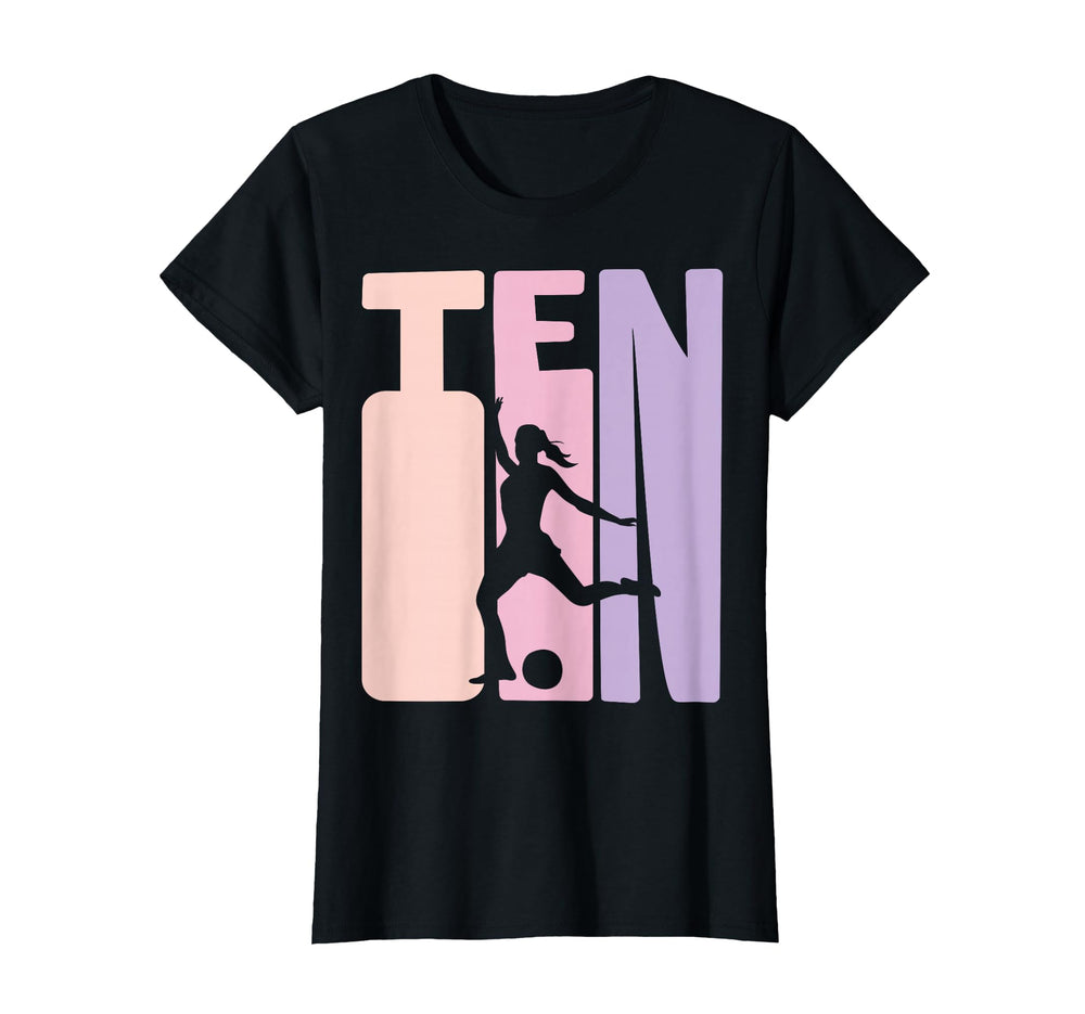10 Years Soccer Gift 10Th Birthday T-Shirt - Fun Novelty Design Men Women