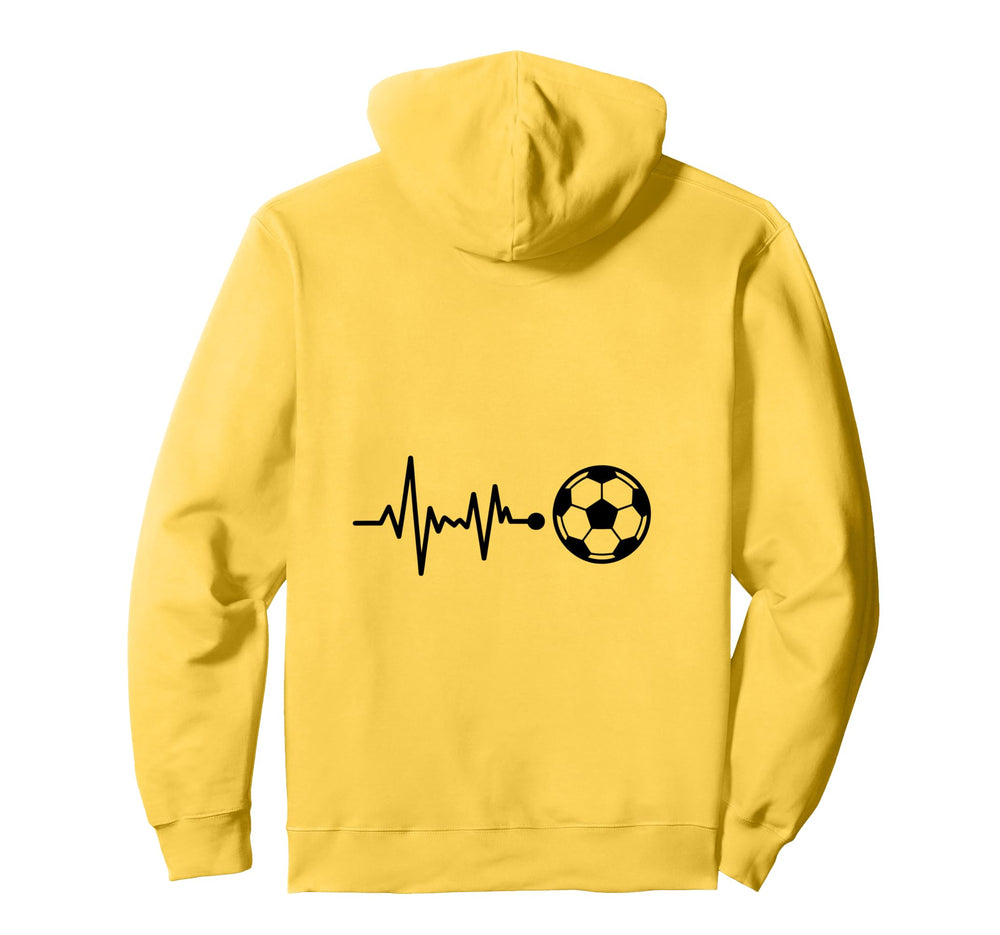 Heartbeat Soccer Ball Passion Hoodie - Fun Novelty Design Men Women
