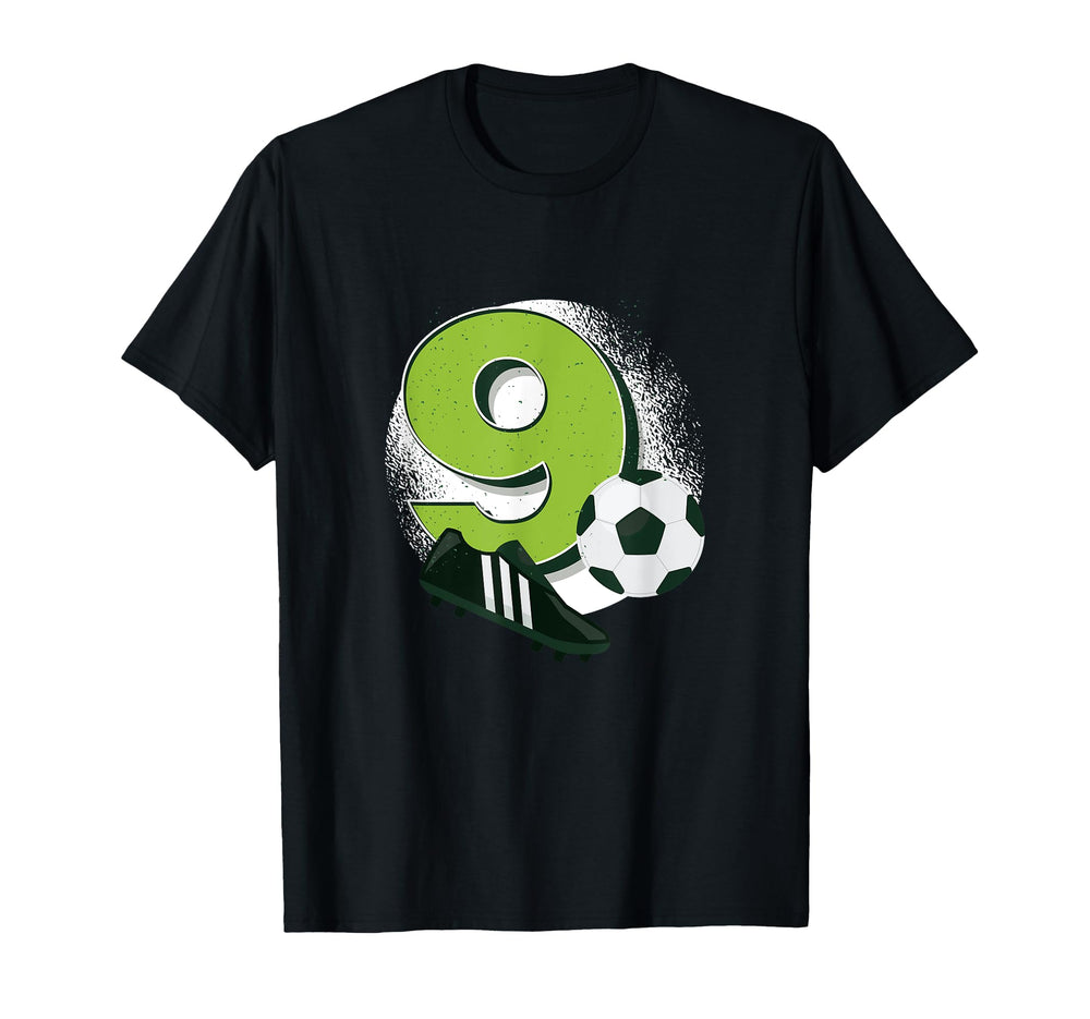 Soccer 9Th Birthday 9 Years Old T-Shirt - Fun Novelty Design Men Women