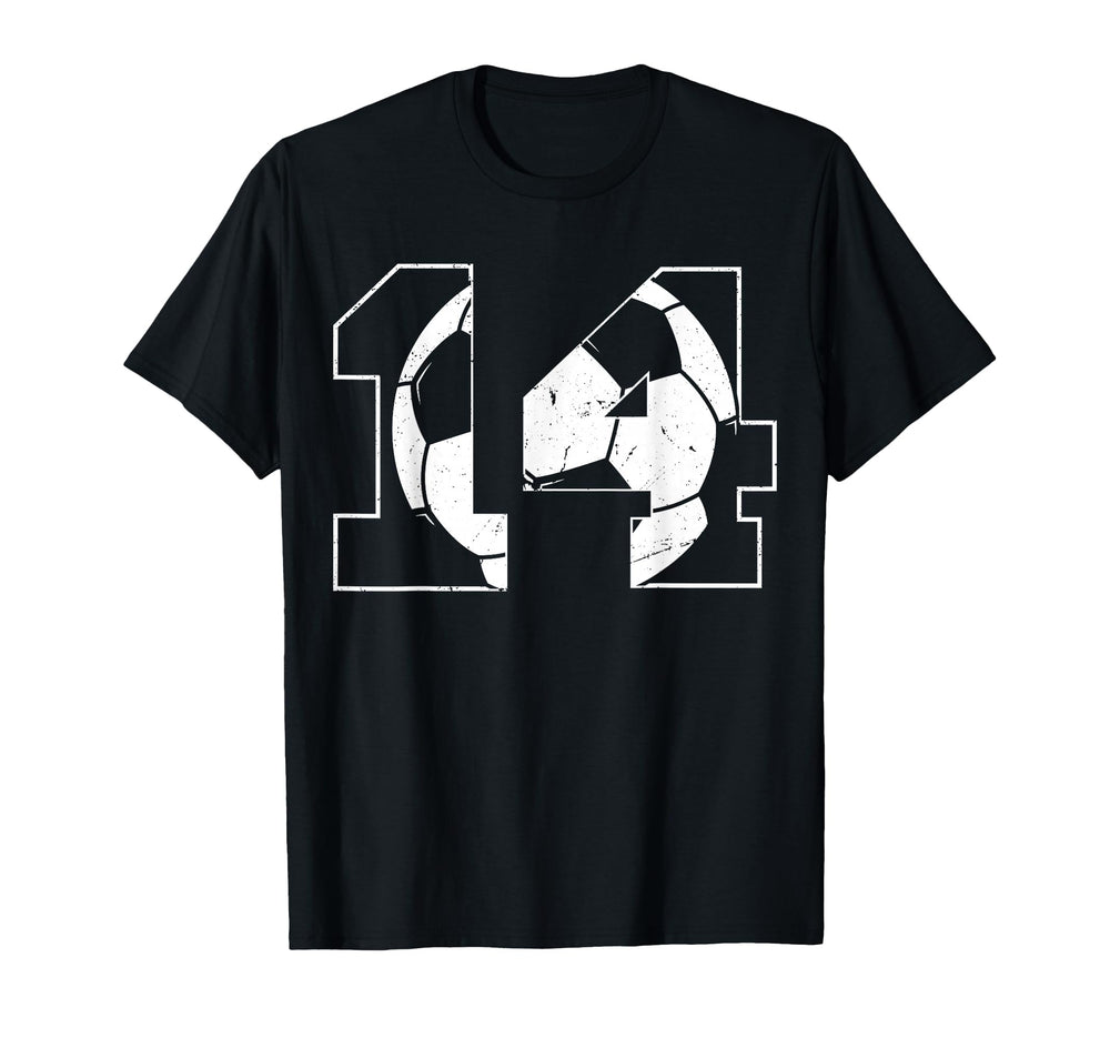 14Th Birthday Soccer Player Football 14 T-Shirt - Custom Art Print Unisex