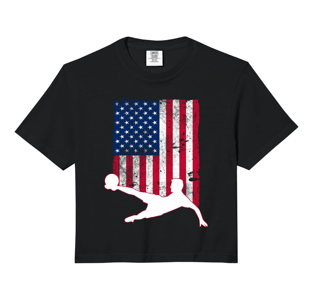 Soccer And U S American Flag Soccer Hoodie - Casual Everyday Wear Unisex