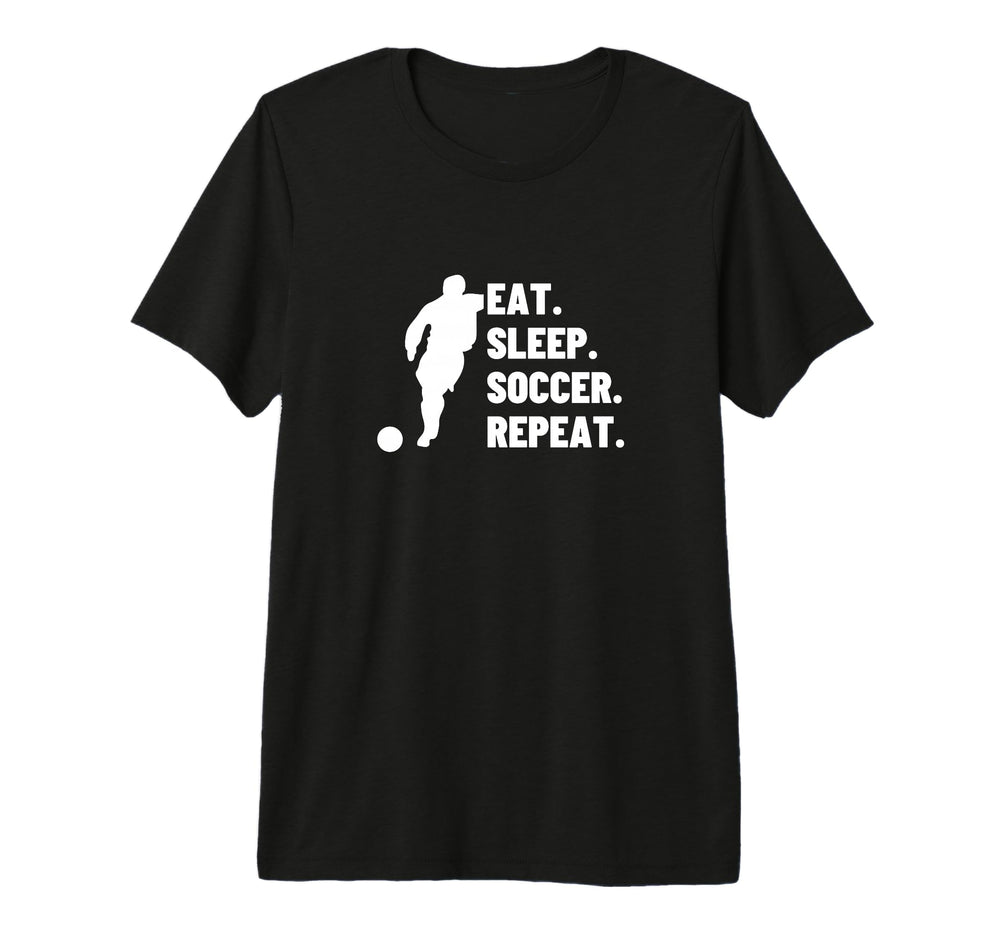 Eat Sleep Soccer Repeat Funny Soccer T-Shirt - Aesthetic Graphic Men Women