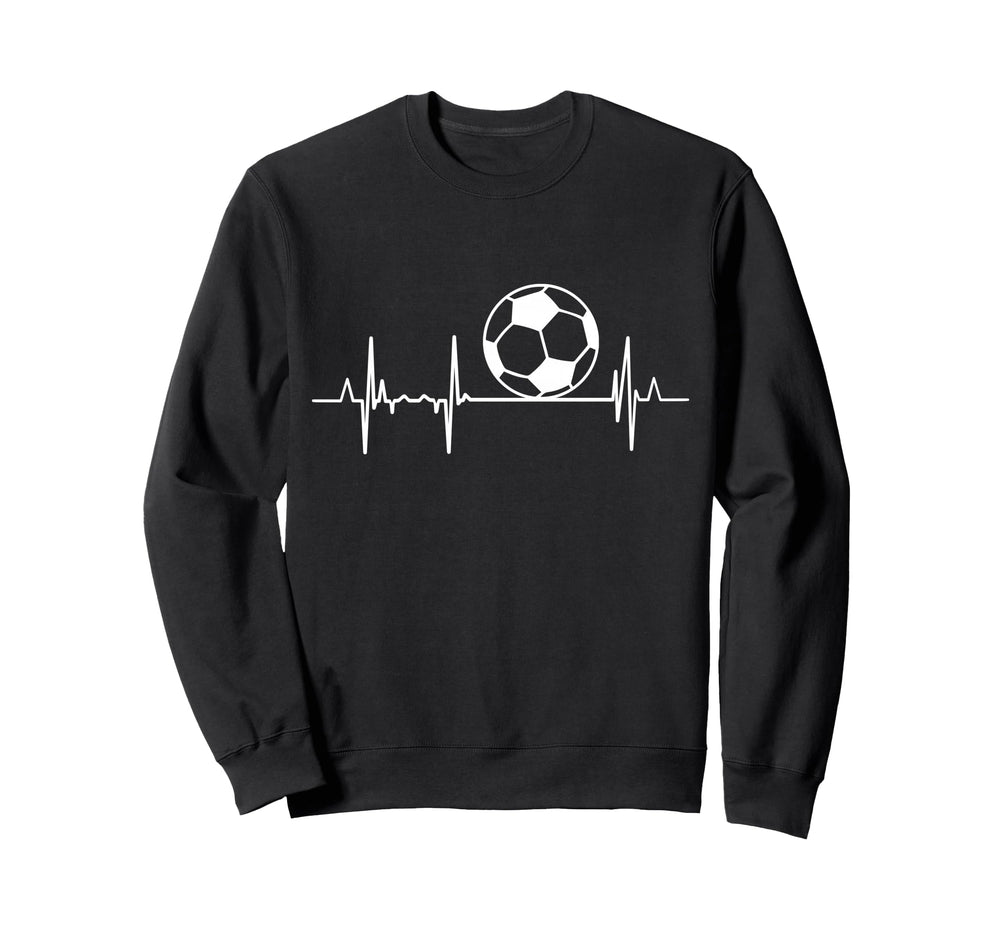 My Heart Beats Soccer Player Sweatshirt - Unique Graphic for Adults