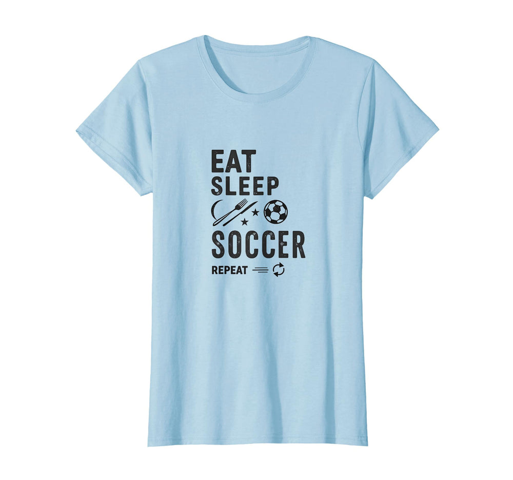 Eat Sleep Soccer Repeat Lifestyle T-Shirt - Unique Graphic for Adults