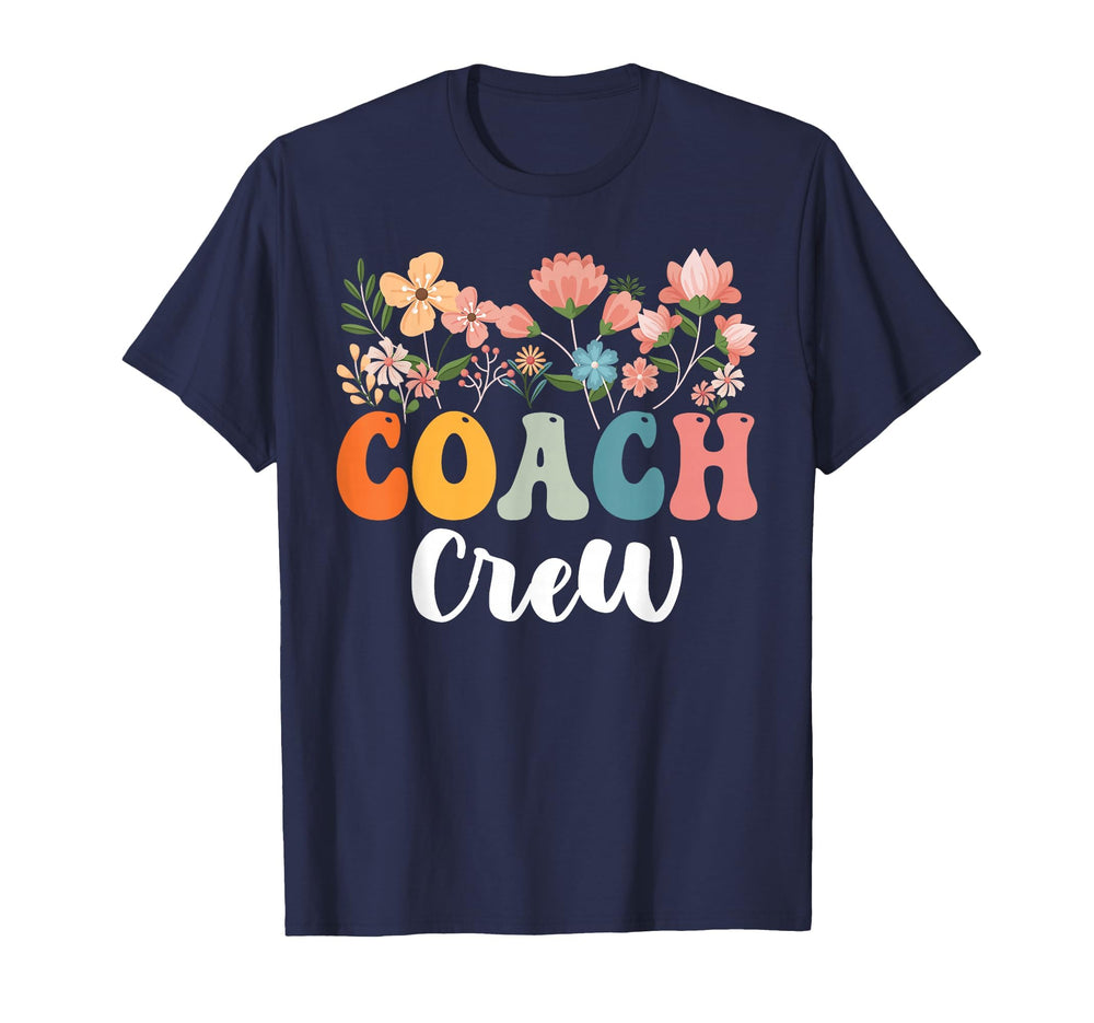 Coach Crew Team Groovy First Day School T-Shirt - Aesthetic Graphic Unisex