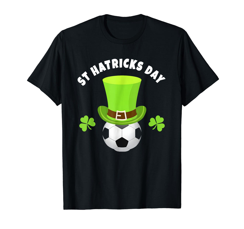 Soccer Strikers St Hatricks Day Pun T-Shirt - Graphic Print for Adults