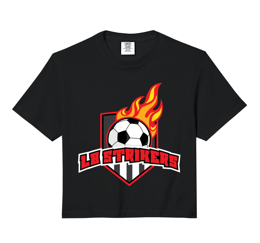 Lb Strikers Soccer Comfort Colors Crop T-Shirt - Graphic Print Unisex