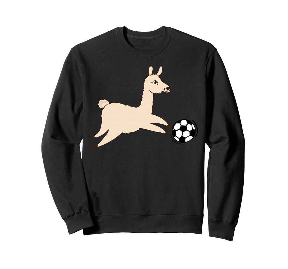 Soccer Llama Sweatshirt - Trendy Graphic Men Women