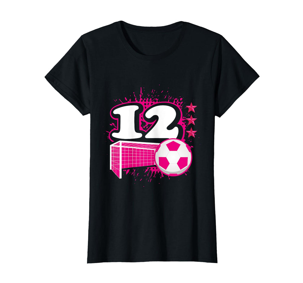 12Th Birthday Soccer Player Football 12 T-Shirt - Graphic Print Unisex